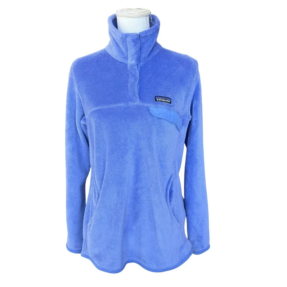 Patagonia Women Re-Tool Snap-T Fleece Pullover‎ Blue Polartec 25442 Large